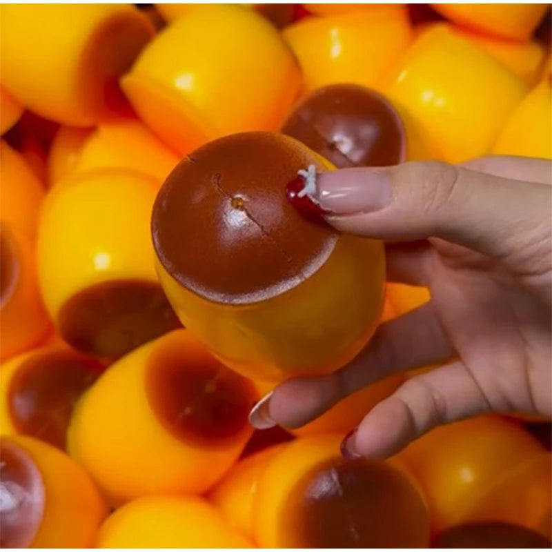 Caramel Pudding Squeezing Toy - Stress Relieving Plastic Squeeze Ball