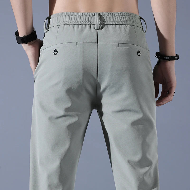 2025 Spring Summer Ultra-Thin Men'S Stretch Slim Straight Casual Pants High Quality Fashion Breathable Golf Sports Trousers