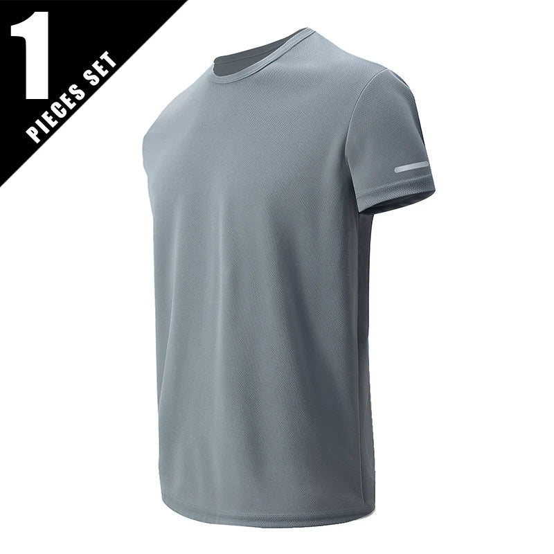 Men's Printed Quick-Dry Sports T-Shirt - Casual Fitness Tee