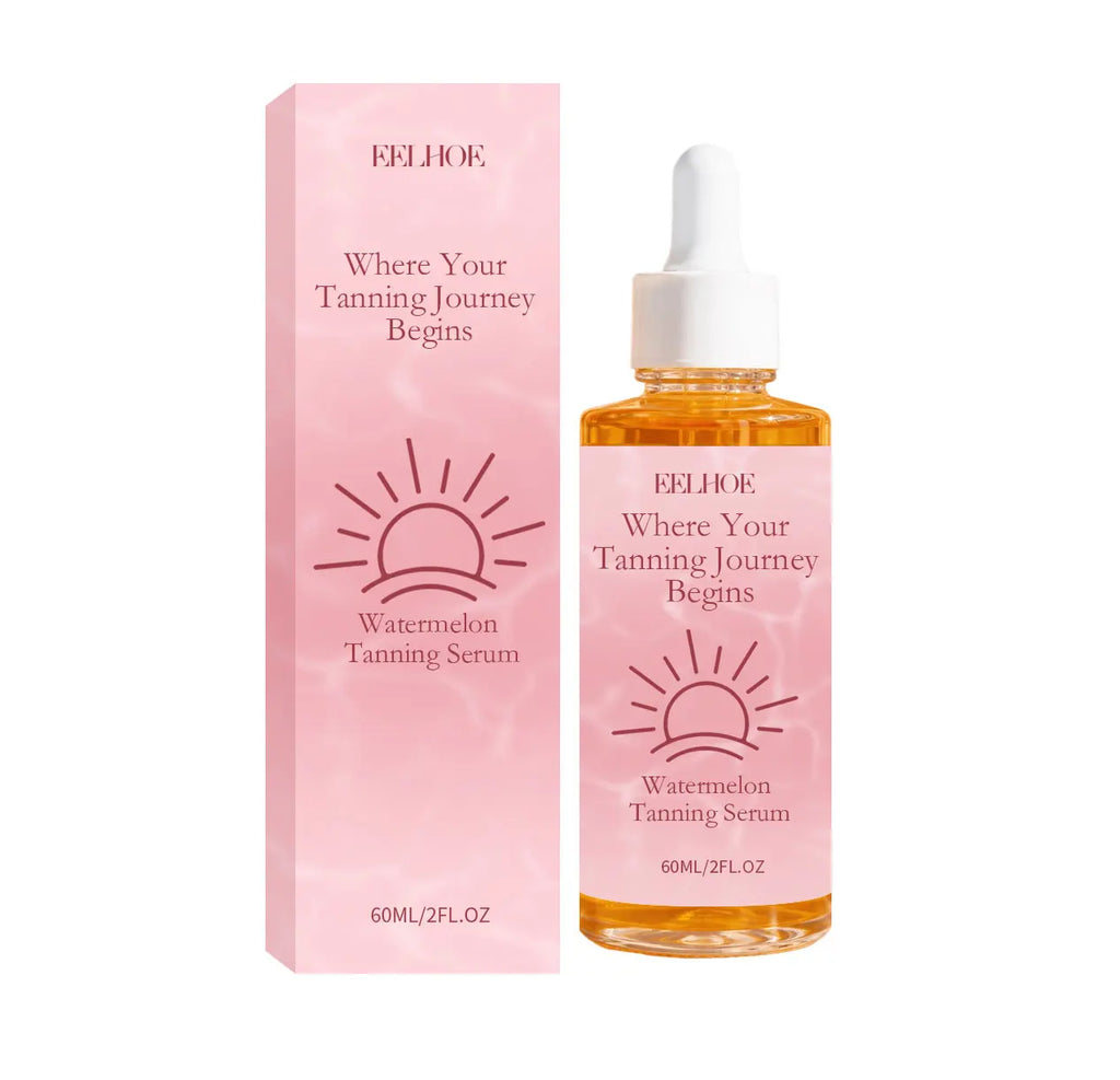 Watermelon Tanning Serum Moisturizing Evens Bronzed Glow Skin Tone Improve Skin Texture Natural Sun-Kissed Body Tanning Essence