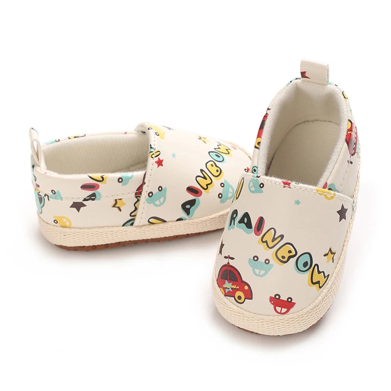 Little Star Baptismal Baby Casual Flat Shoes Spring Autumn Soft Walking Shoes For Infant Toddler 0-18 Months