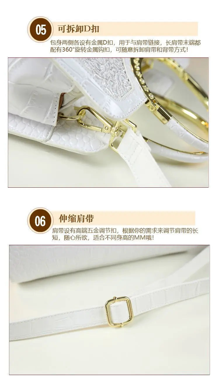 Fashion Popular Women's Bag High Quality Crocodile Pattern Shoulder Bag Trend Brand Genuine Leather Crossbody Bag Luxury Handbag