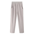 Middle Aged Women'S'S Pants 2026 New Summer Thin High Waiste Elastic Loose Straight Pants Female Casual Trousers 5Xl 6Xl 7Xl 8Xl