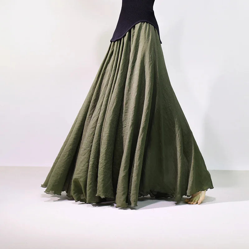 2026 Women Cotton And Linen Long Skirts High Waist Good Quality Women Summer Boho Maxi Skirts Brand Faldas Femme Streetwear