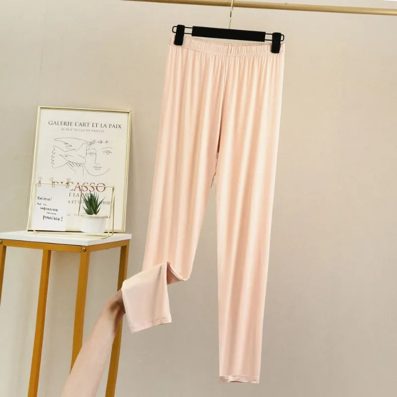Women's Modal Pajama Pants - Plus Size Elastic Waist Sleep Bottoms
