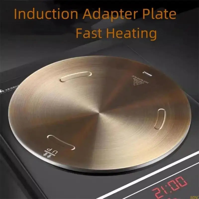 A0NC Placa Adaptadora de Inducción de Acero Inoxidable, Difusor de Calor, Protector de Llama, Placa para Cocción Eficiente y Descongelación