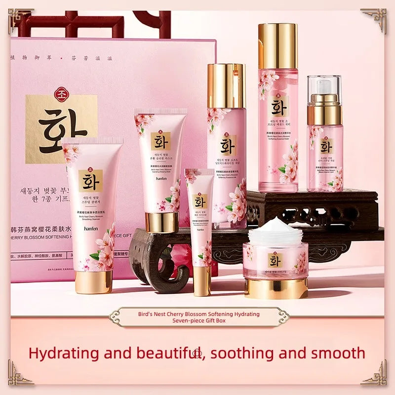 Cherry Blossom  Moisturizin Anti-Wrinkle Set Reduces Fine Lines Repairs Skin Hydrates Brightens Anti-Aging Firming Skin care