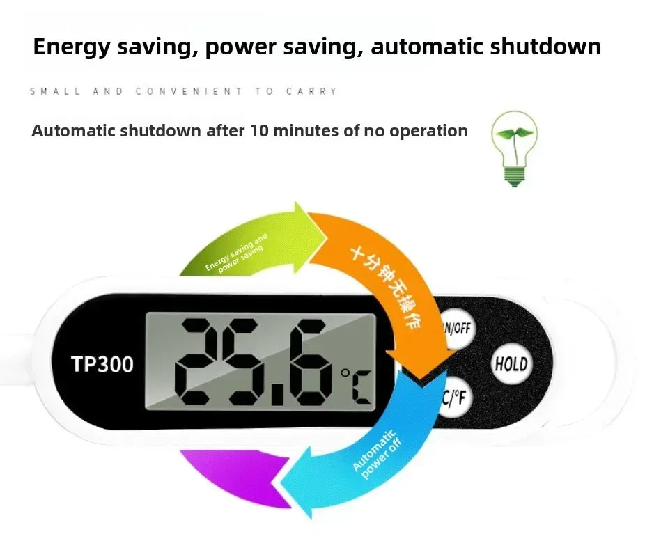 Termómetro de cocina digital para medir la temperatura de la carne, termómetro electrónico de alimentos con pantalla LCD