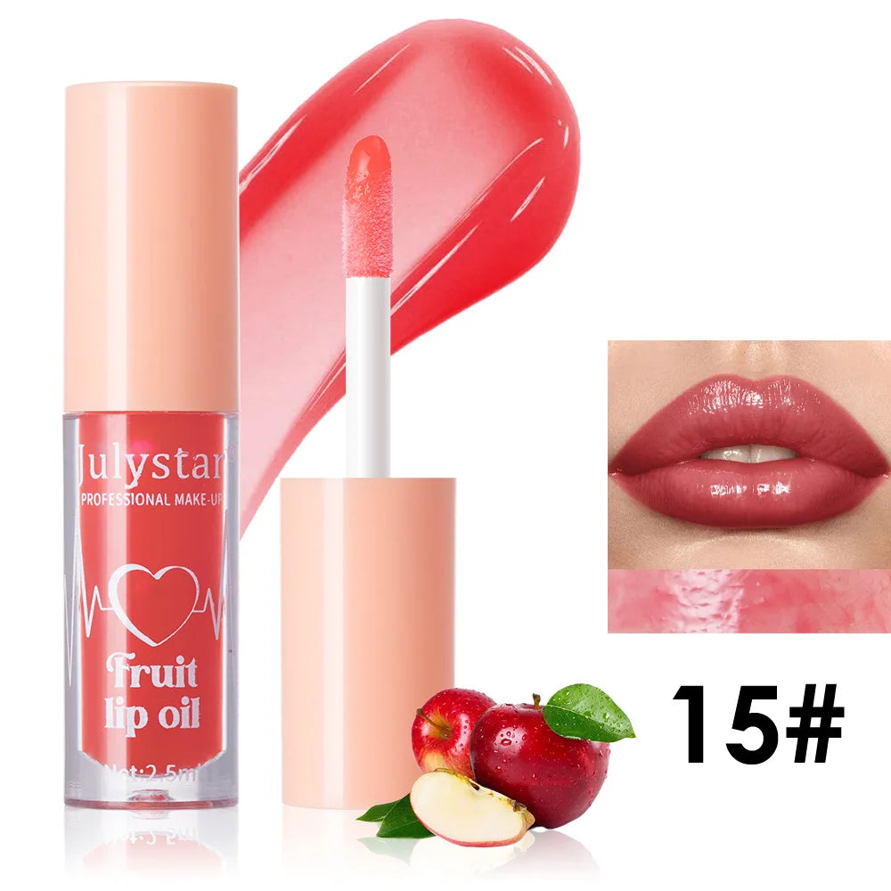 10Color Fruit Flavor Temperature Changing Lip Oil Set Hydrating Glossy Lip Gloss Brightening Water Light Lip Makeup Cosmetic Kit