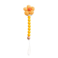 Pacifier Clip For Newborns Premium Safe Teething Clip With Silicone Flower Beads