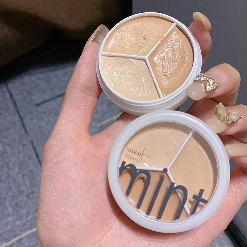 3/6-color Concealer Palette with/No Brush Cream Texture Moisturizer Concealer Modify Enhance Contours Lasting Makeup Waterproof