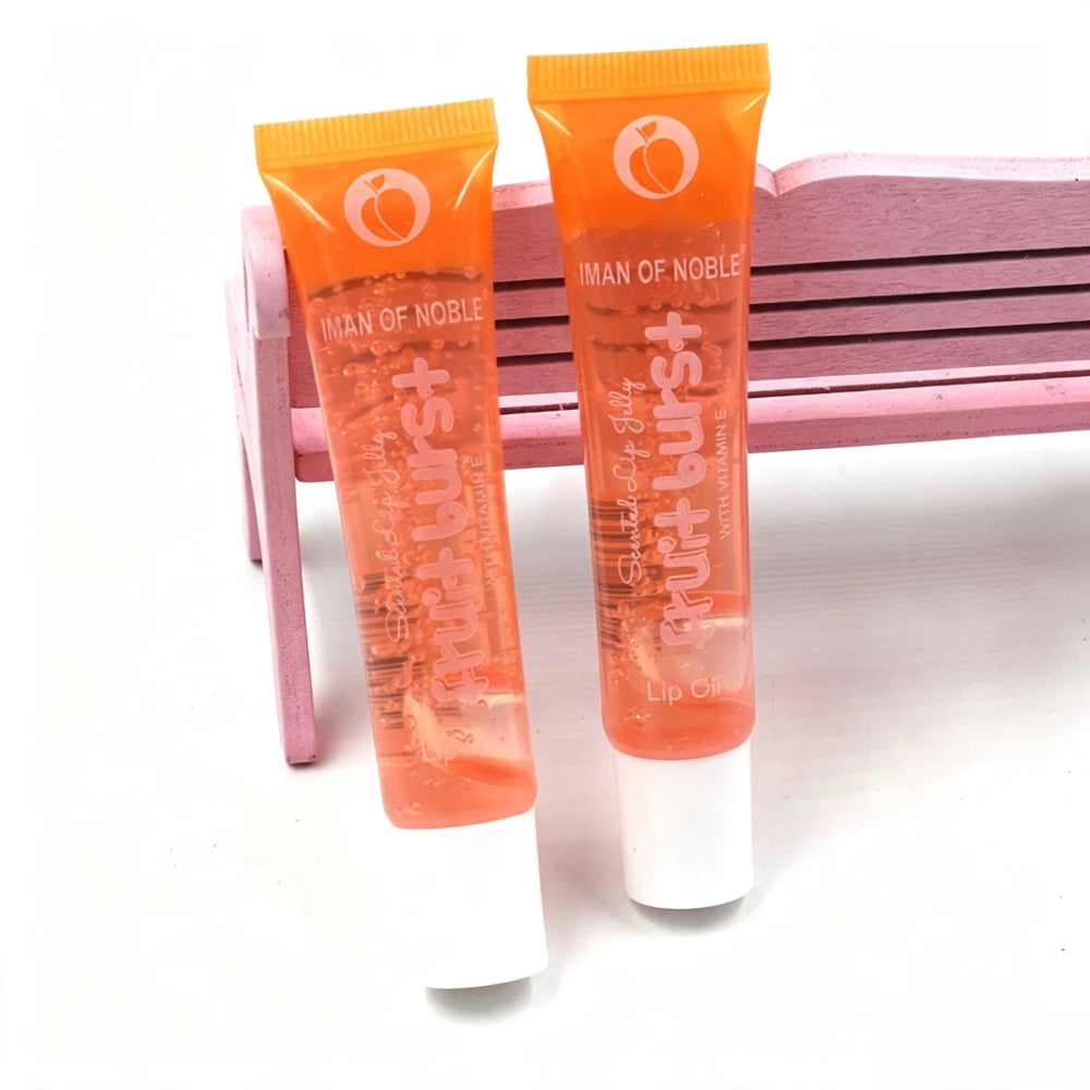 6Pcs Fruit Flavor Lip Oil Set - Moisturizing Plumping Lip Gloss