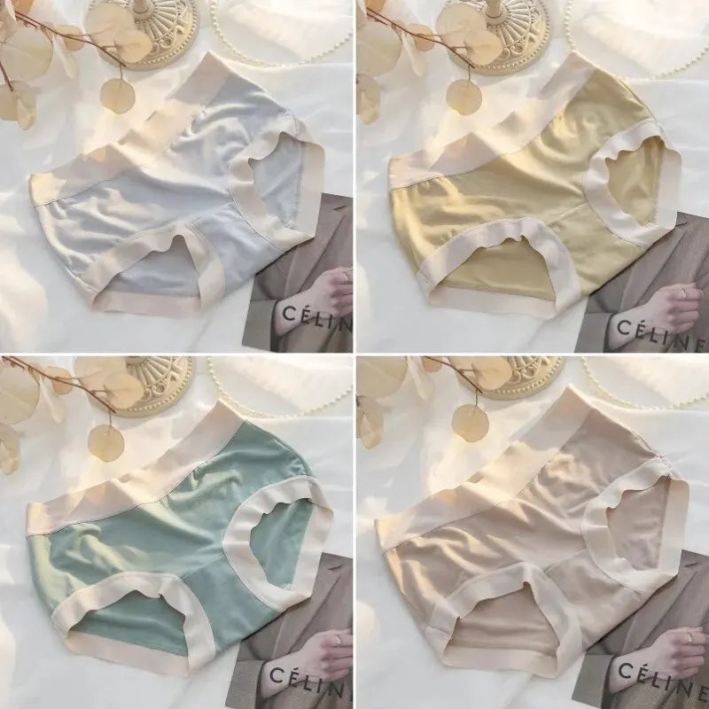 4Pcs/Set Women'S'S Panties Modal Underwear Female Comfortable Seamless Sexy Lingerie Intimates Underpants Briefs Girls Solid M-Xl