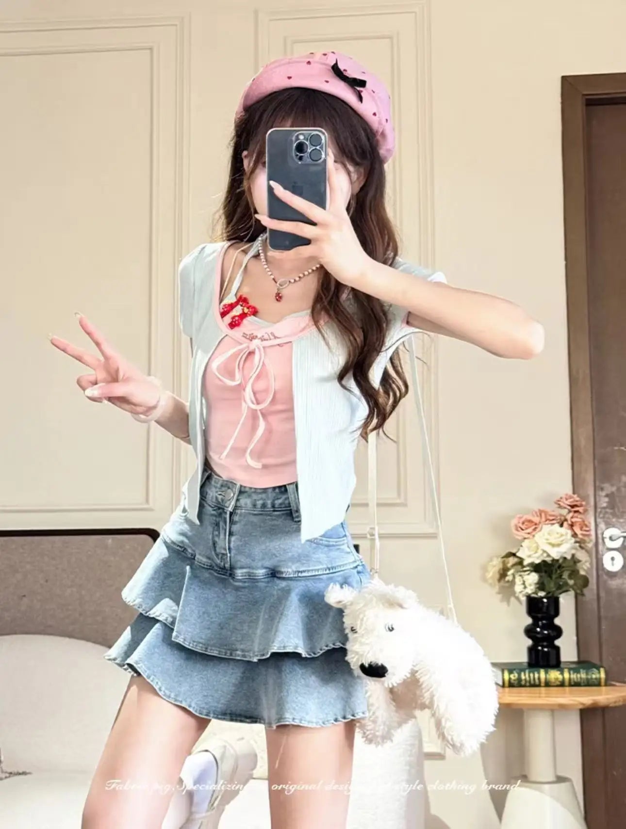 American High Waist A-word Denim Skirt Summer Cake Fluffy Skirt Women's Culottes