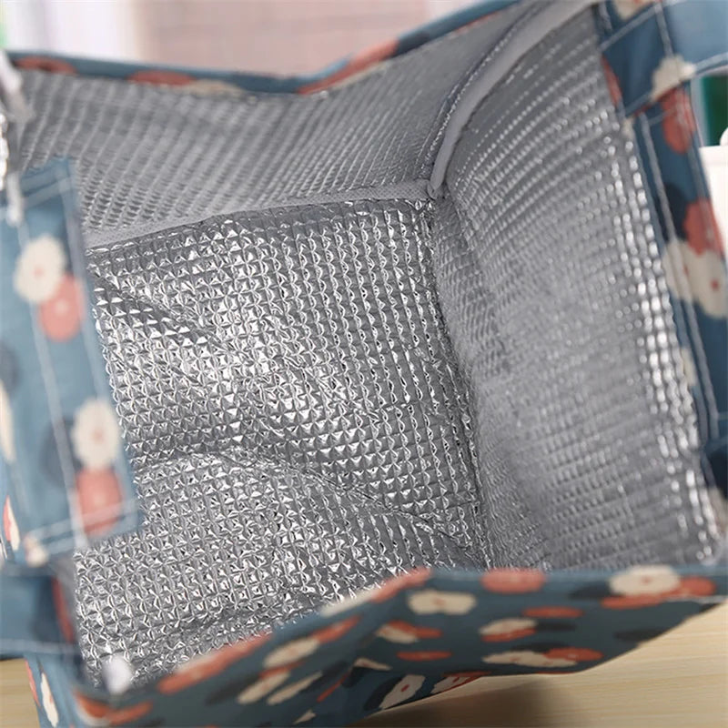Lunch Bag Portable Food Refrigerated Bag Heat Preservation Lunch Box Lunch Bags Insulation Cover To Women Casual Handbag 2024