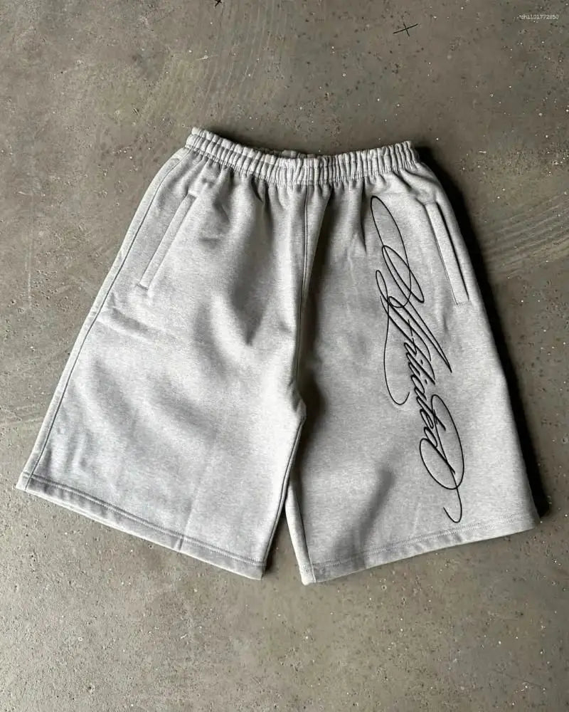 Unisex Baggy Acrylic Knit High Waist Capri Shorts For Summer Athleisure Y2K Harajuku Streetwear