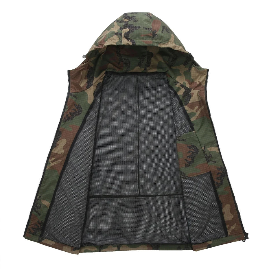 12Xl Plus Size Camouflage Cargo Jacket Men Camo Windbreaker Jacket Spring Autumn Outdoor Camp Jackets Coats Male