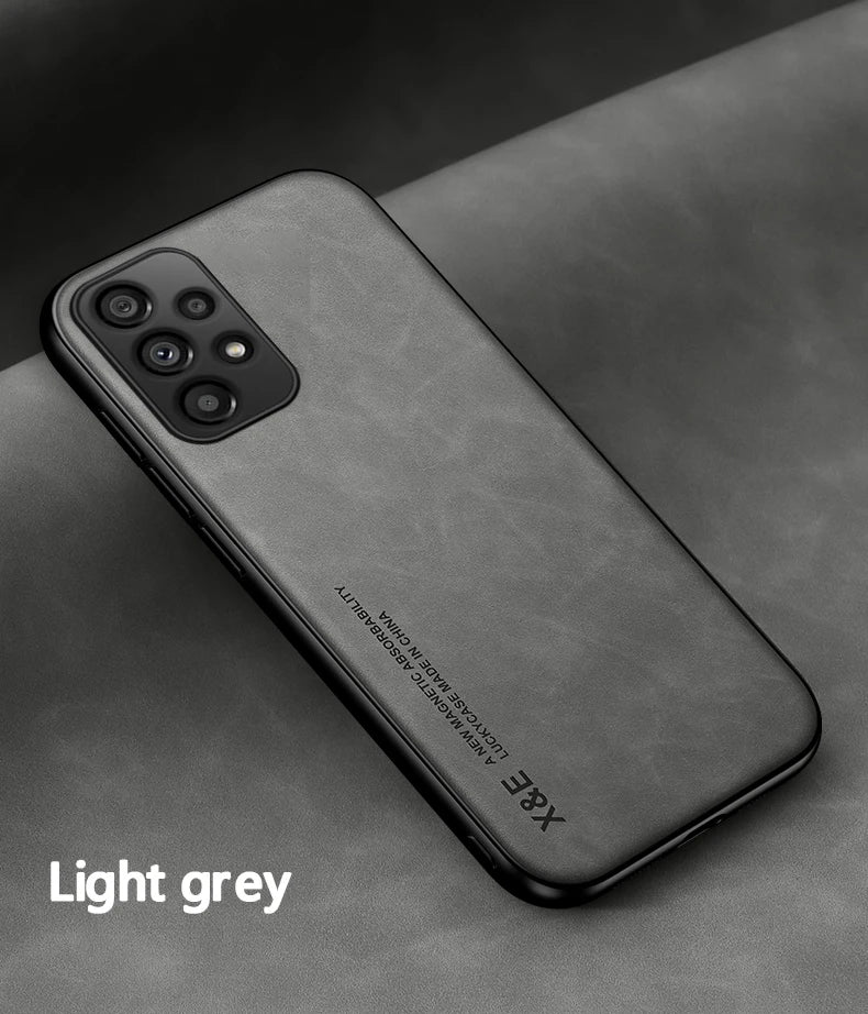 Hidden Iron Plate Magnetic Frosted Leather Phone Case For Xiaomi 17 Pro Max 15T 15 14 14T 13 13T 12 12T 11 11T Pro Back Cover