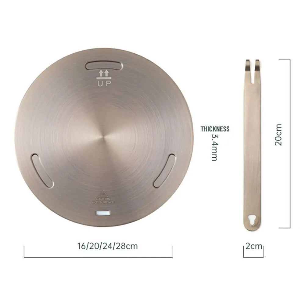 Placa de conducción de calor para cocina de inducciónPlaca difusora de calor de acero inoxidableAccesorio protector para encimera de cocina de inducción