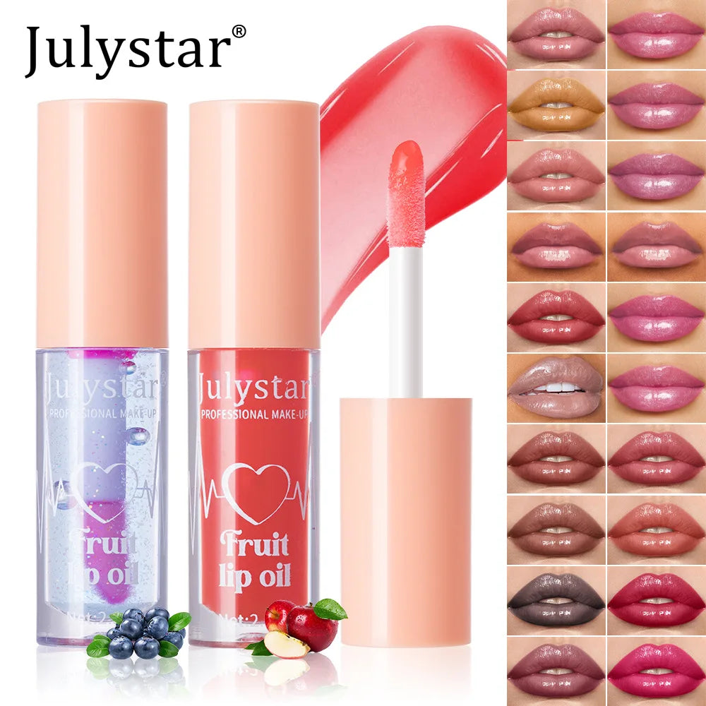 10Color Fruit Flavor Temperature Changing Lip Oil Set Hydrating Glossy Lip Gloss Brightening Water Light Lip Makeup Cosmetic Kit