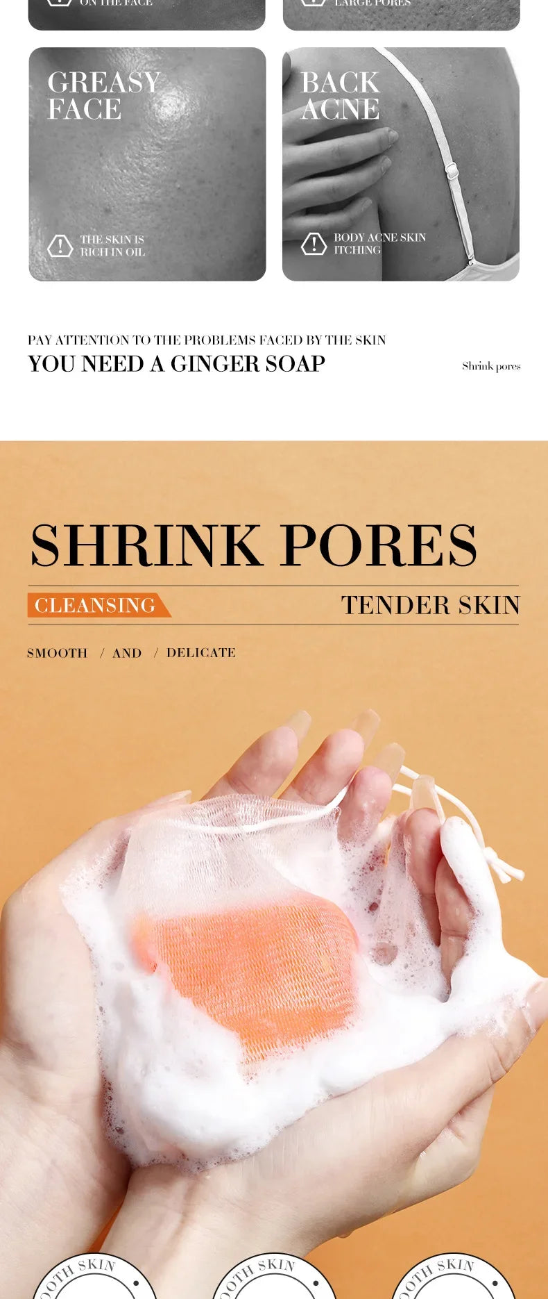 Natural Turmeric Soap Body Cleaning Lightening Dark Underarm Leg Bath Cleansers Brightening Face  Soap Tender Skin Care Beauty
