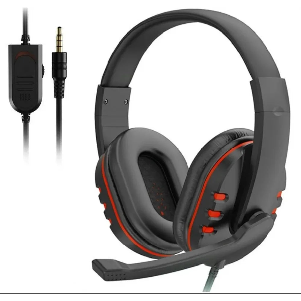 Headphones 3.5mm Wired Gaming Headset Earphones Music For PS4 Play Station 4 Game PC Chat Computer With Microphone