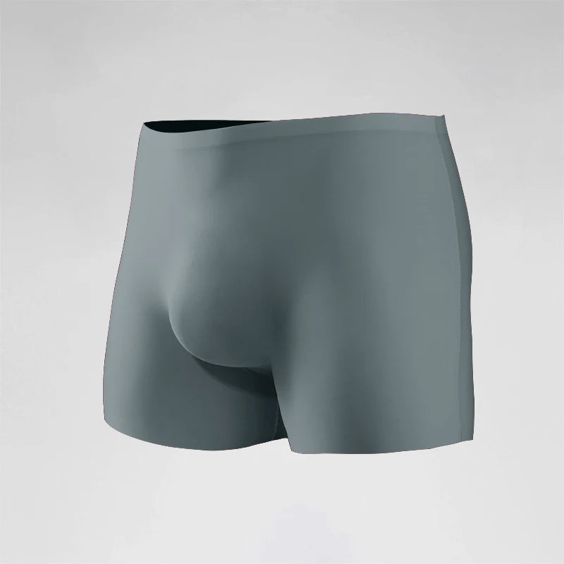 Men'S Underwear Men'S 3D Stamping Ice Silk Boxers Seamless Thin Boxers Lengthened Sports Summer Short Shorts Head