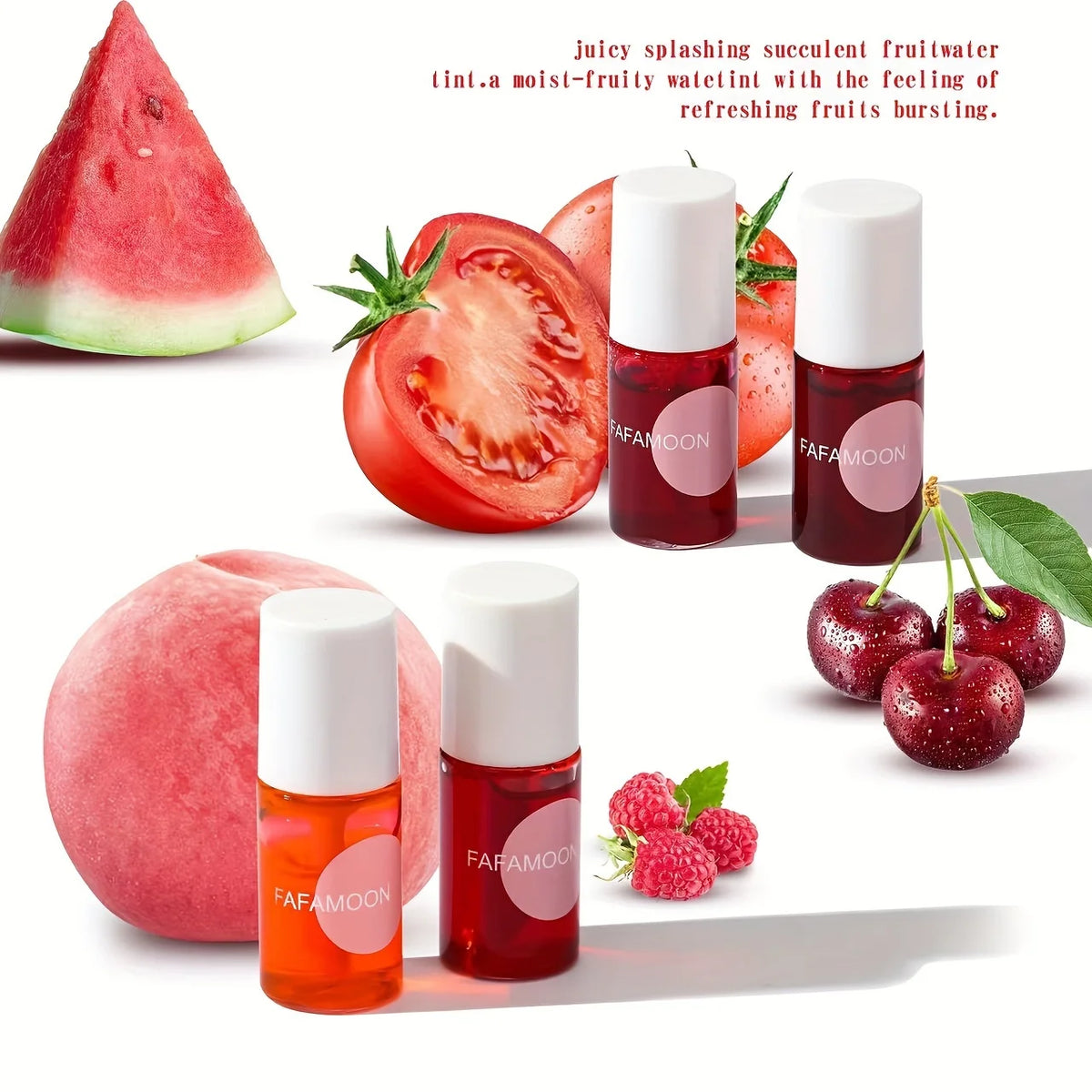 Fafamoon Fruity Lip Tint - Moisturizing Waterproof Liquid Lipstick