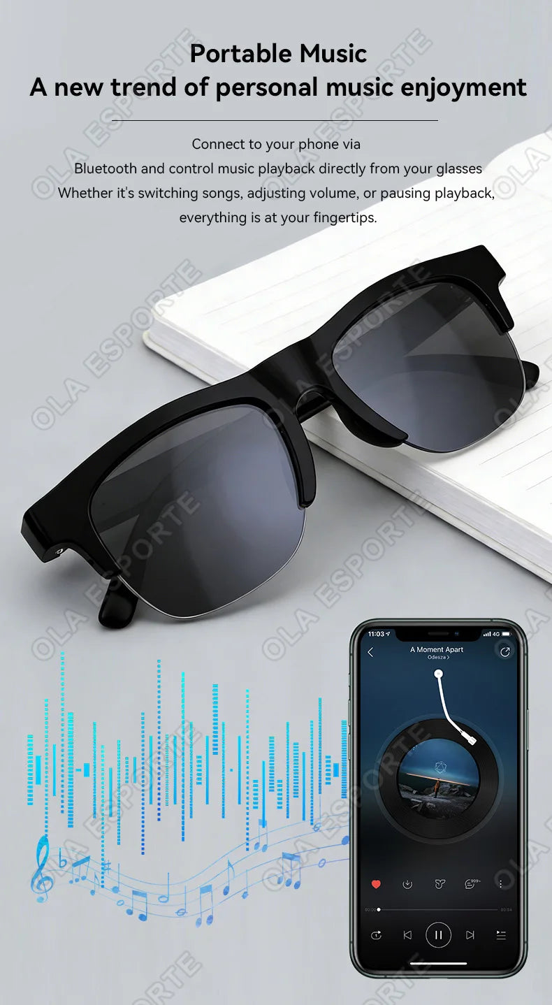 New 2026 Camera AI Smart Glasses Touch Control Photo Recording Translator Voice Assistant Music Wireless Bluetooth Sunglasses