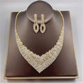Women'S Rhinestone Jewelry Set Wedding Accessories Elegant Necklace Earrings Bridal Jewelry Set Birthday Gifts