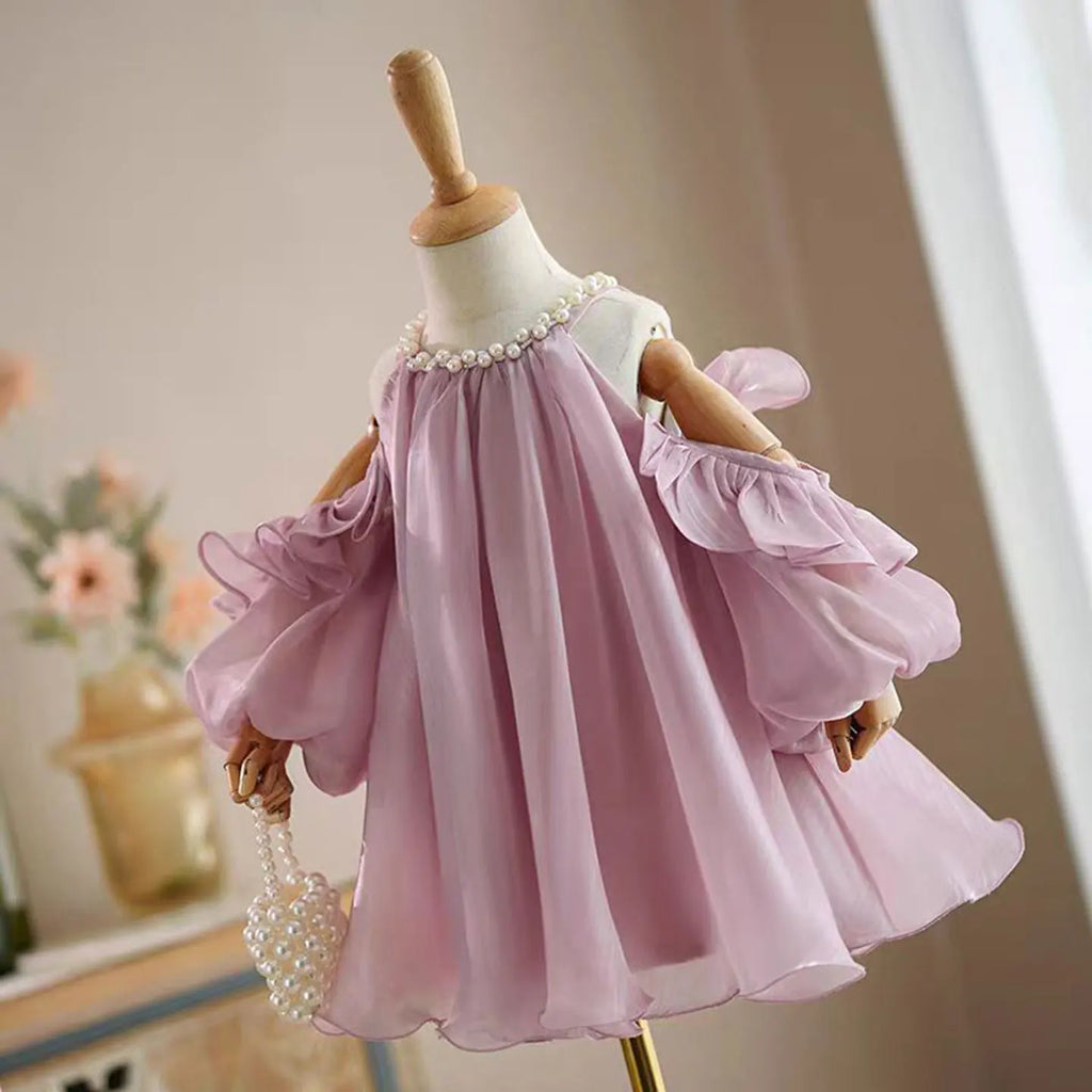 Dreamy Vow J775 Elegant Pink Baby Girl Dress Tulle for Kids Holiday 1st Toddler Wedding  Birthday Evening Party Spring Ball Gown