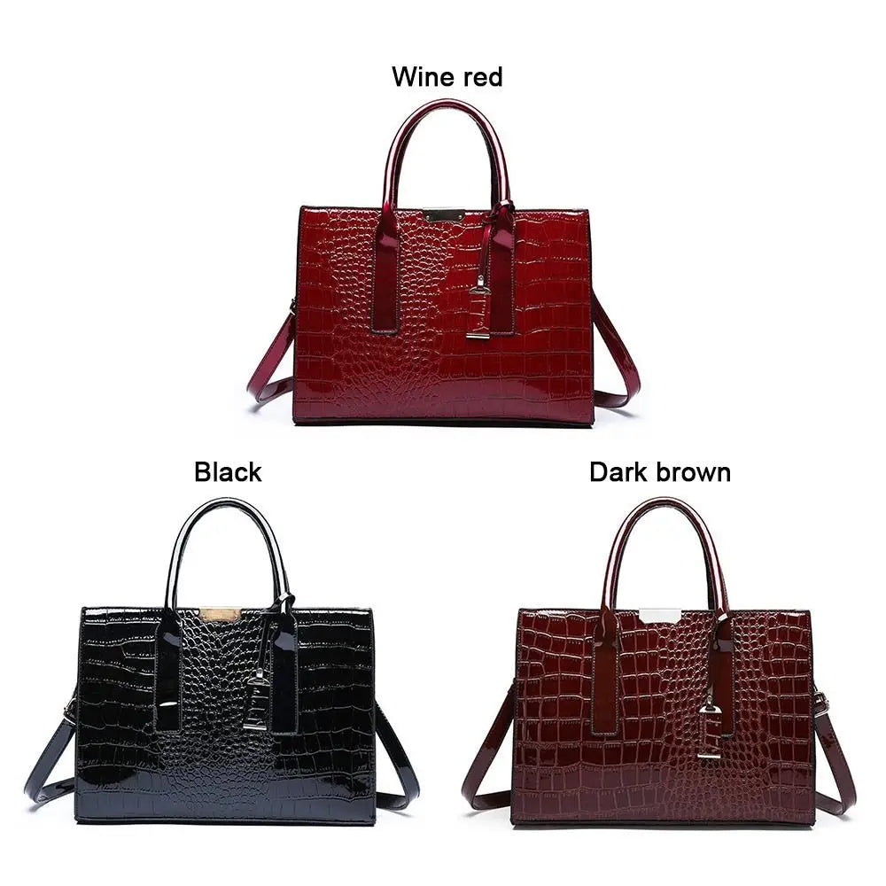 Fashion Crocodile Print Tote Bags Large Capacity Luxury Designer Crossbody Bags Adjustable Strap Single Shoulder Bag Gift