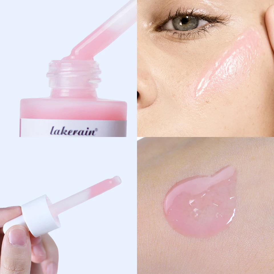 Lakerain 2Pcs Set 0-Pore Toner Pad & Salmon PDRN Pink Peptide Facial Serum Deep Moisturizing Glow Korean Facial Skin Care Kit