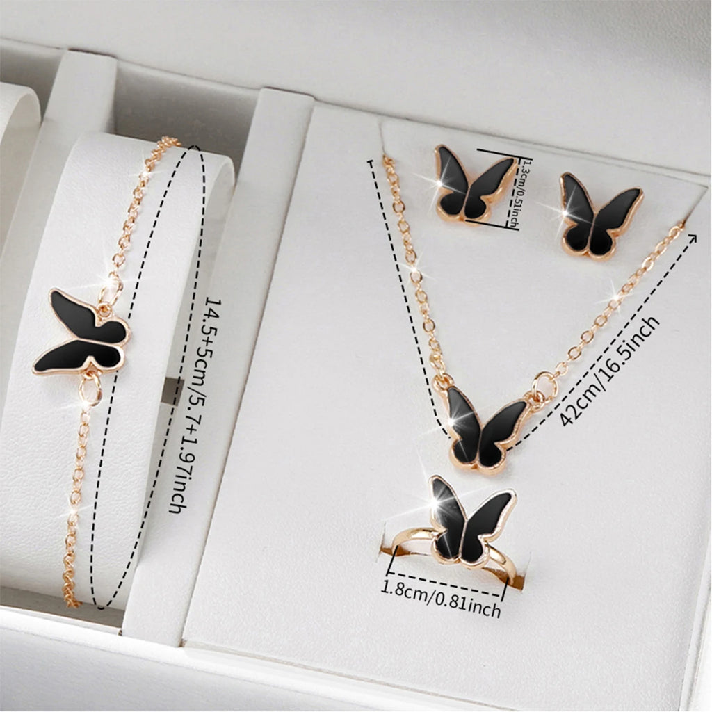 Ladies' Fashion Light Luxury Quartz Watch Classic Butterfly Pattern Digital Diamond Face Women's Style