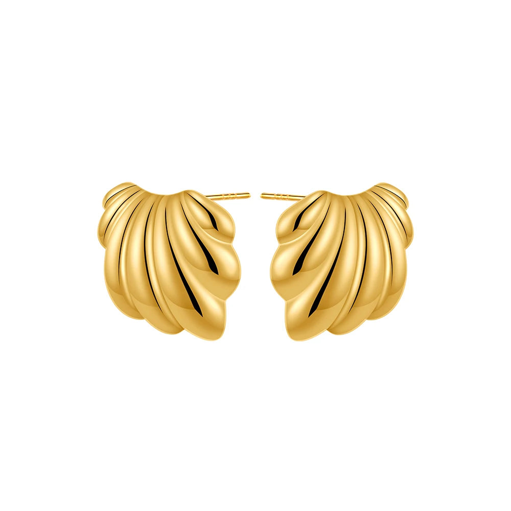Trendy Stainless Steel Multilayer Circle Twist Knot Earrings For Women'S Texture Mixed Color Gold Plated Statement Earring Bijoux