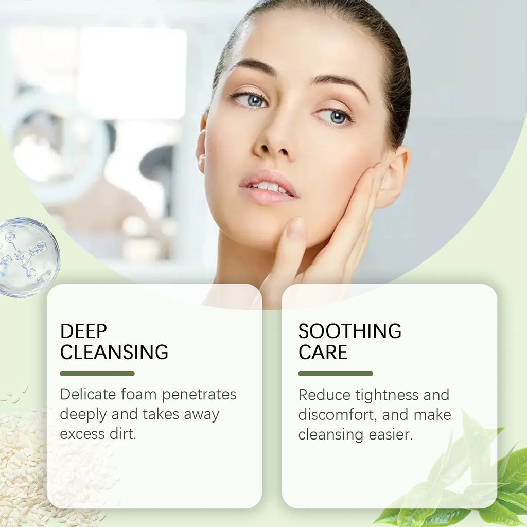 Hoygi Facial Cleanser Long Lasting Moisturizing Deep Cleansing Relieve Skin Irritation Refreshing Feeling Gentle Face Wash 120g