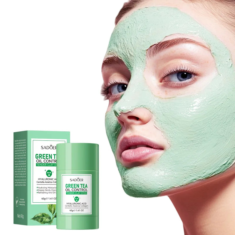 40g Mugwort Mud Mask Stick, Gentle Cleansing Mud Mask, Deeply Controls Oil and Purifies the Skin, Provides Moisturizing and Nourishing Benefits