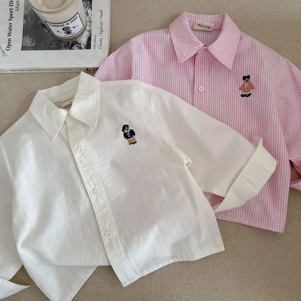 2025 New Spring autumn Baby Girls boys Cotton soild T shirts coat Cute Children kids Clothes