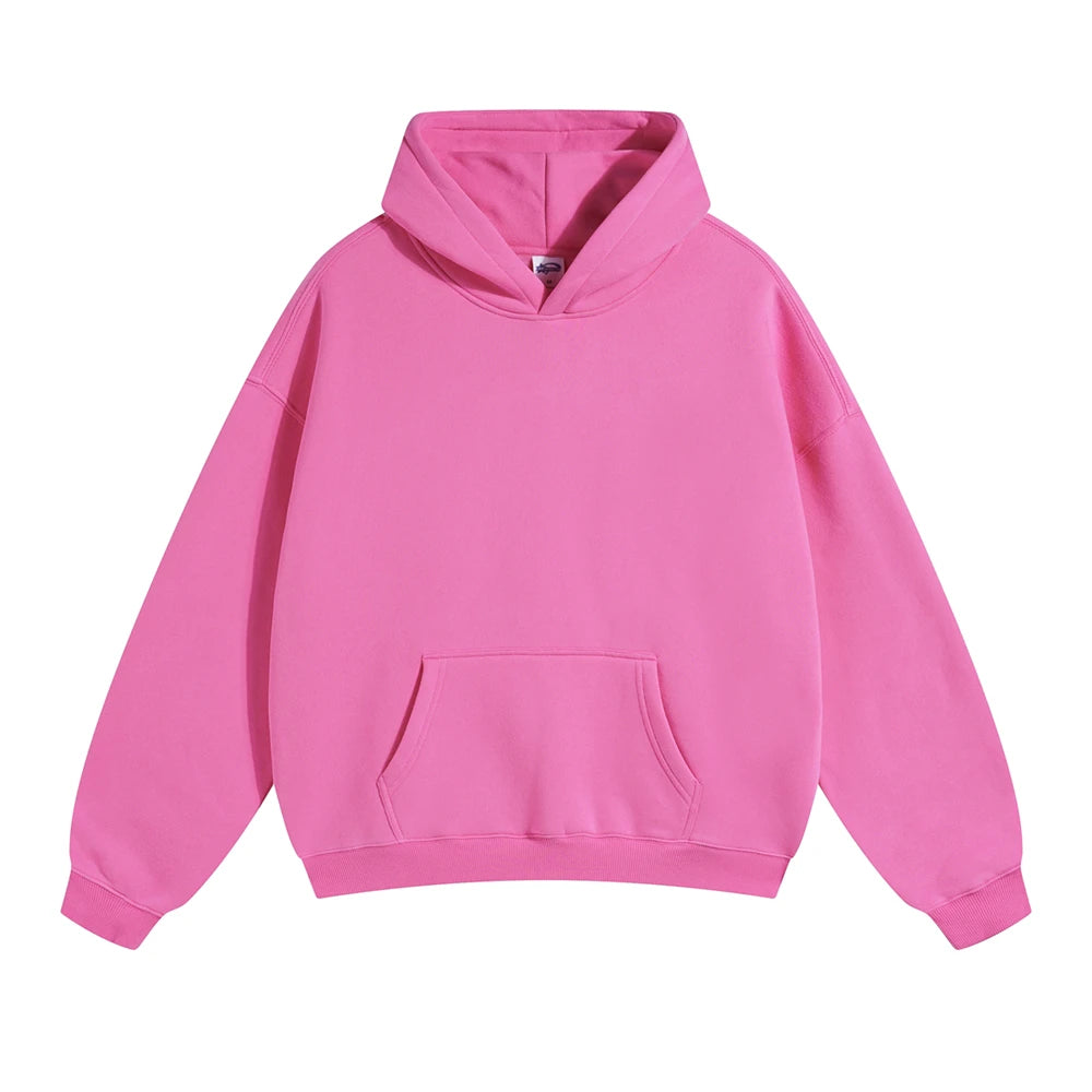 ZODF Men's Unisex Fleece Hoodie - 350gsm Oversized Winter Sweatshirt