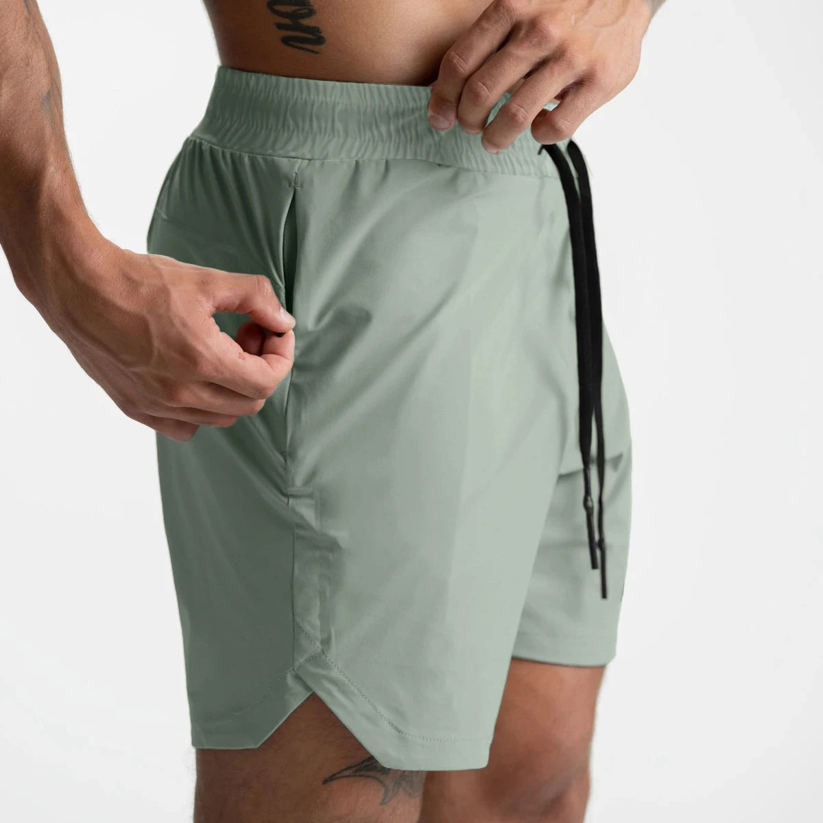 Pantalones cortos de correr de secado rápido American Fifth para hombre, ligeros, de una sola capa, cómodos para entusiastas del fitness