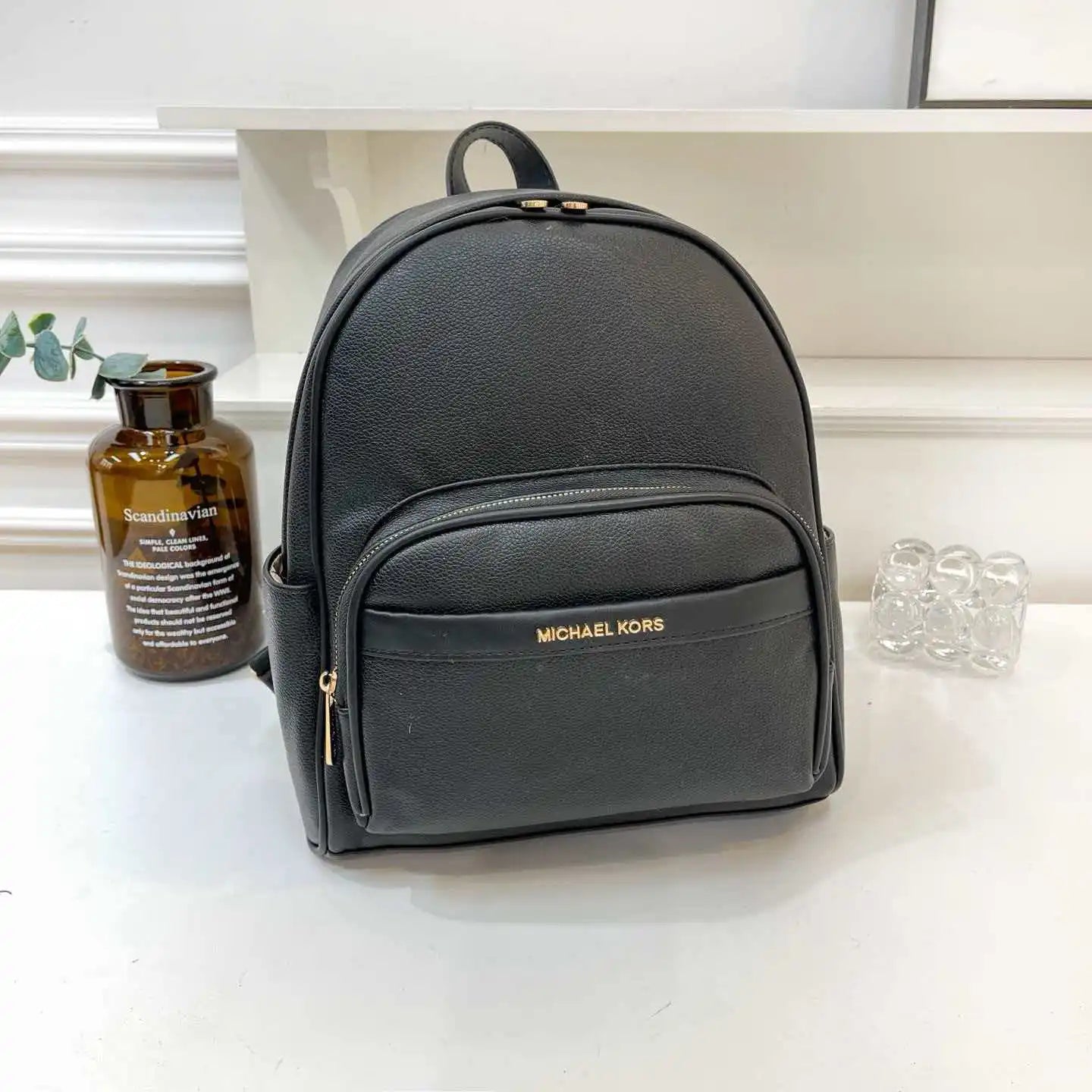 MK/Michael Kors 2026 New Light Luxury Niche Fashion Versatile Large Capacity Commuter Backpack with Print
