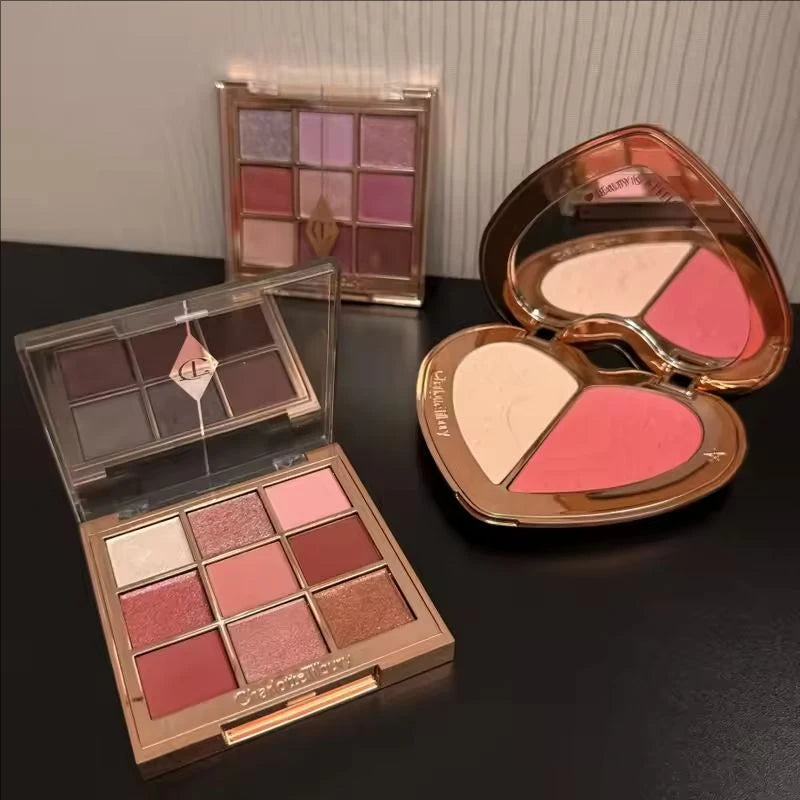 CT Nine Colors Eye Shadow Natural Base Makeup Plate of Multi-purpose High Light Eye Shadow Eye Details Cool Lip Gloss Makeup Set