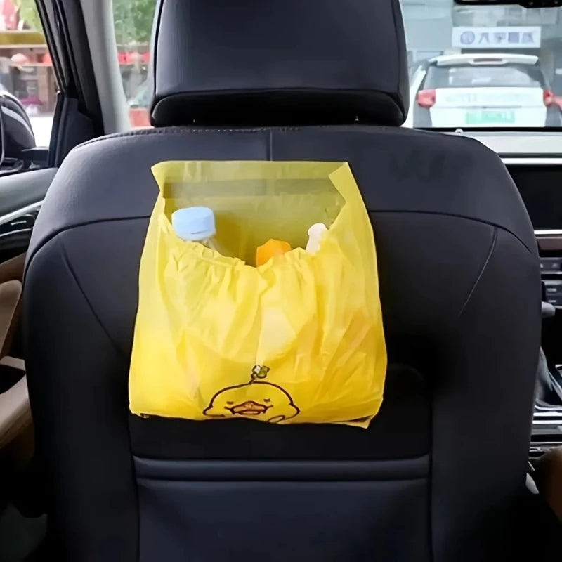 Adhesive Disposable Car Trash Bags 15 Pack Self Adhering Backing Hanging Interior Organizer For Drivers