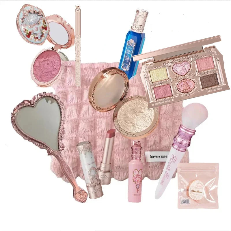 Flower Knows Makeup Set Midsummer Fairytales Flowerknows Foundation Little Angel Highlight Strawberry Rococo Lip Glaze 11pcs Kit
