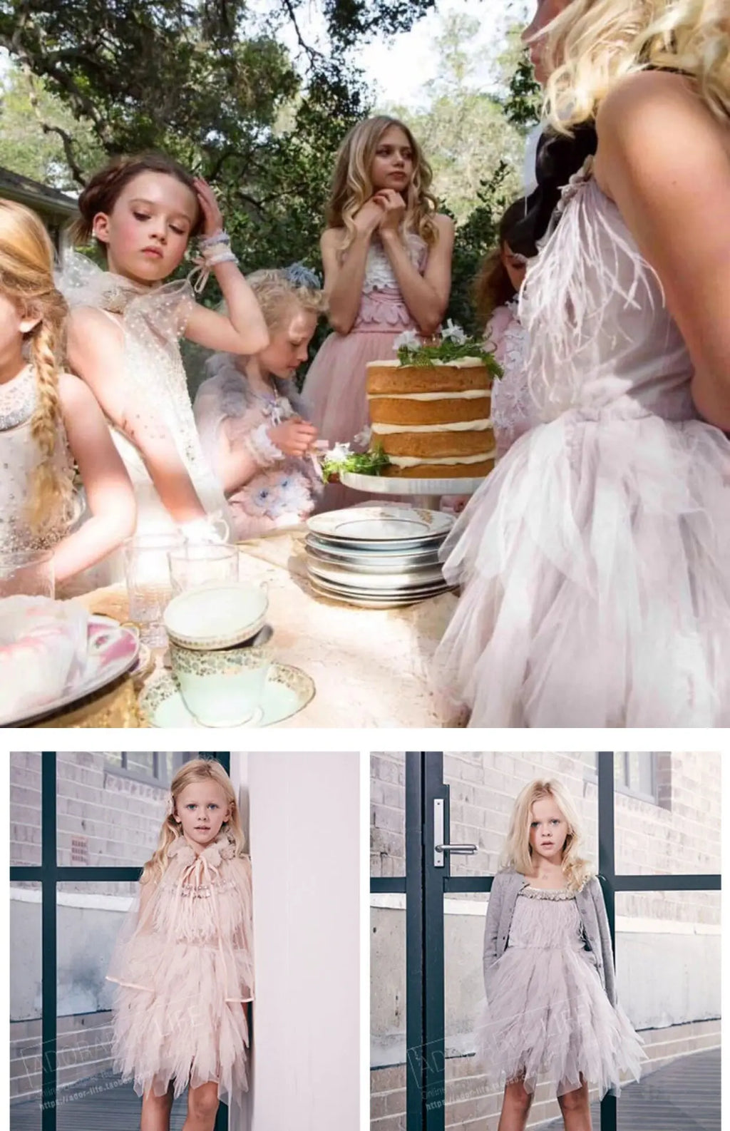 High-end Girls Tutu Dress 2026 New Summer Kids Sequin Flower Feather Slip Dresses Little Girls Princess Performance Dress