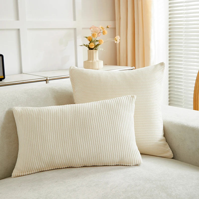 Soft Stripted Jacquard Throw Pillow |Home Decor