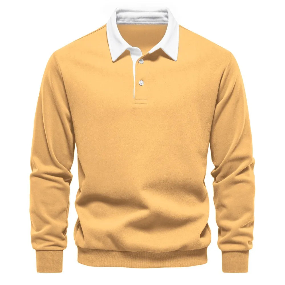 Men's Half-Zip Fleece Pullover - Long Sleeve Business Casual Shirt
