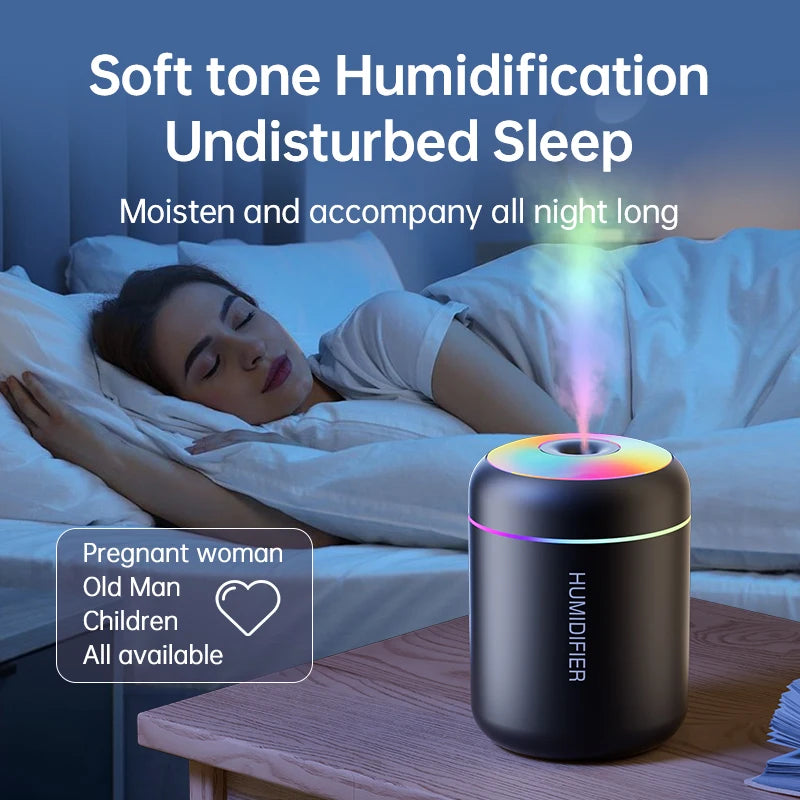 Searide 180ml Mini USB Ultrasonic Humidifier - Aroma Diffuser