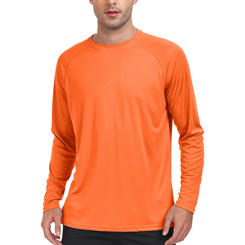 Men's UPF 50+ Long Sleeve T-Shirt - UV Sun Protection Quick Dry