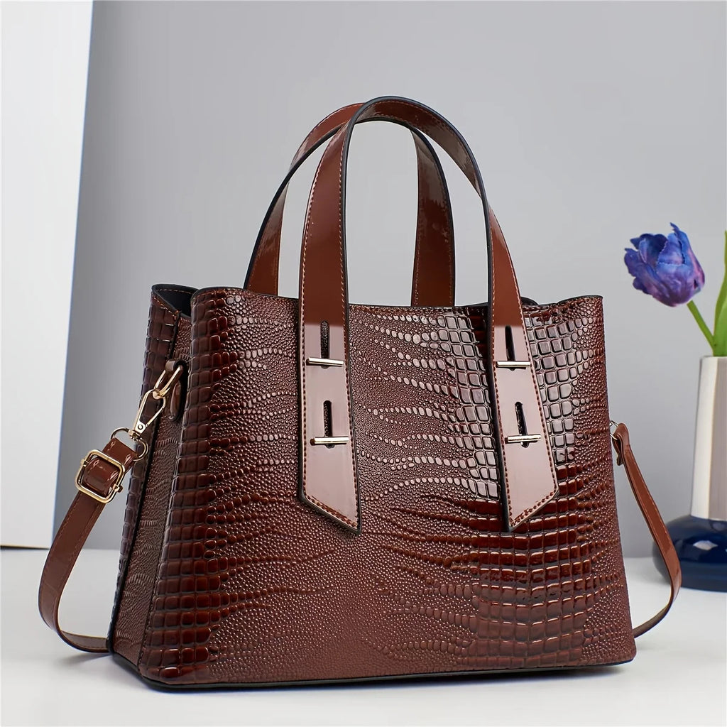 Fashion Colorful Alligator Women Handbag Designer Retro Crocodile Pattern Tote Bags Luxury Pu Leather Shoulder Crossbody Bags